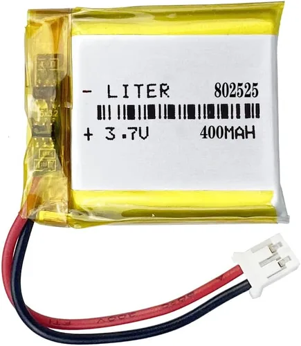3.7V 802525 400mAh batería de iones de polímero de litio recargable batería de polímero con conector JST 0.079 in