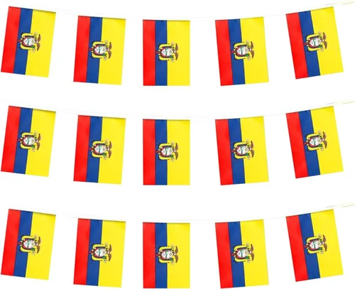 Miniatura 26 de Bandera de Costa Rica Bandera Costarricense, Banderas de Costa Rica de Cuerda Pequeña Mini Banderín de Banderas Costarricenses, Usadas para Fiestas