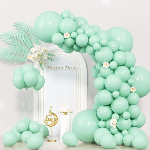 Miniatura 165 de Voircoloria - Globos azul bebé claro, paquete de 66 globos de 12 pulgadas de látex para fiestas para niños y niñas, para cumpleaños, baby shower, 16