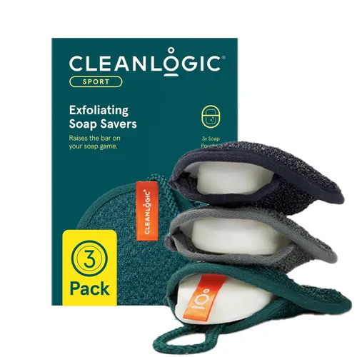 Miniatura 8 de Cleanlogic Jabón exfoliante para baño y cuerpo, bolsa exfoliante, rutina diaria de cuidado de la piel para una piel suave y limpia