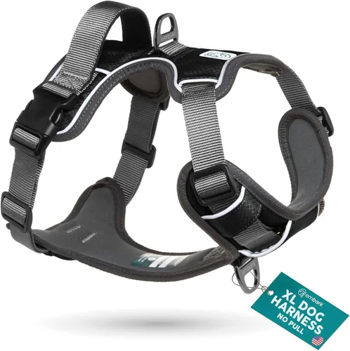 Miniatura 28 de Arnés para perro de aventura Embark, arnés para perro sin tirones con ribete reflectante para perros grandes - Nylon de grado militar, clip frontal