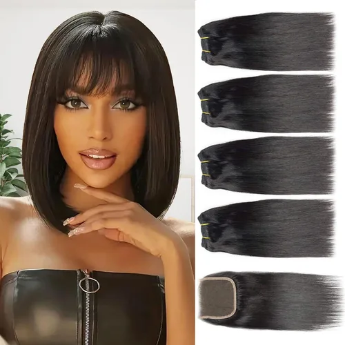 Miniatura 72 de Extensiones de pelo rizado brasileño de Selina, pelo virgen brasileño, 100 gramos/paquete, color natural (16 pulgadas, rizado)