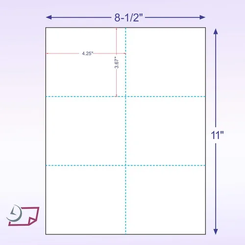 Miniatura 2 de NextDayLabels - Tarjetas perforadas en blanco para impresora láser 6 por página, para registro escolar, entrega de flores, RSVP de respuesta