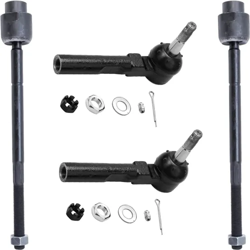 Miniatura 100 de Detroit Axle - 4 barras de acoplamiento delanteras para Kia Forte Koup 14-17, 14-18 Forte Forte5, 4 extremos de barra de acoplamiento exteriores e