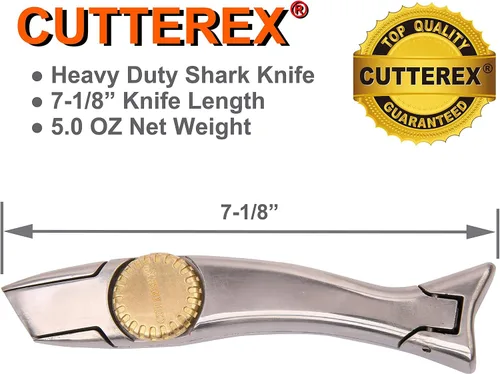 Miniatura 6 de CUTTEREX Cuchillo Resistente SharkKnife VinylKnife UtilityKnife RoofingKnife Delphin Dolphin Cuchillo para Alfombra