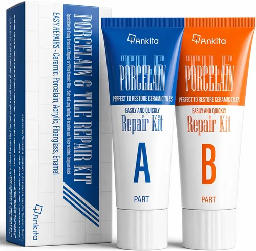 Kit de reparación de porcelana blanco, kit de reparación de astillas y grietas de fregadero y azulejos de alto brillo para reparar rápidamente las