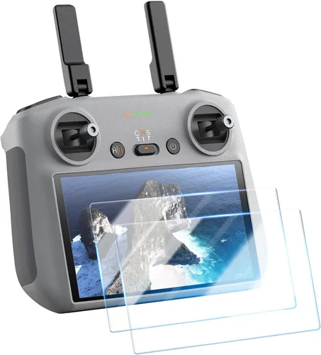 SMALLRIG Protector de pantalla de vidrio templado HD para DJI RC/ RC 2 (paquete de 2), específicamente diseñado para pantallas de control remoto DJI