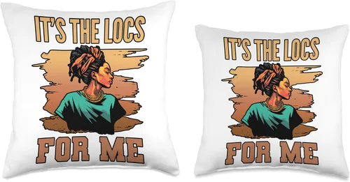 Miniatura 3 de Locs Afro Dreadlocks Love Natural Beauty Hair It's the Locs for Me Afro Hair - Almohada negra americana africana, 16 x 16 pulgadas, multicolor