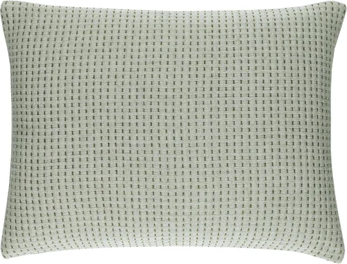 Miniatura 3 de Pine Cone Hill Pick Stitch Evergreen - Funda de almohada de Matelasse, tamaño estándar, patrón sólido verde