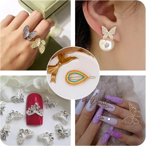 Miniatura 5 de Cheriswelry 5500 piezas de diamantes de imitación de cristal facetados con diamantes de imitación de cristal en punta de 0.079 pulgadas, 11