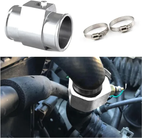 zipelo Tubo de Junta de Temperatura de Agua, Adaptador de Sensor de Temperatura de Agua de Aleación de Aluminio para Automóvil, Abrazaderas de