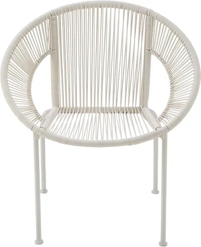 Miniatura 10 de Deco 79 Silla de exterior ovalada de ratán de plástico contemporáneo, 29 "x 23" x 30", negro