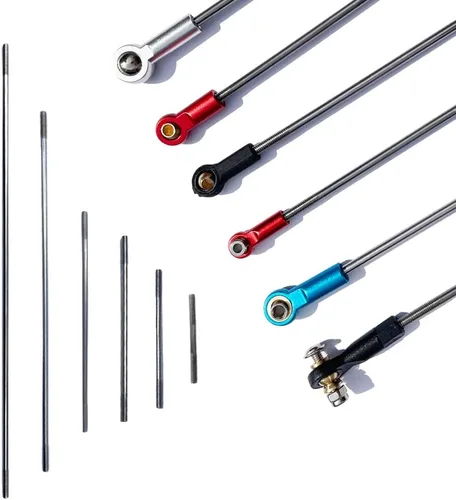 Miniatura 3 de 30 unids M3 Conector de varilla de empuje 304 de acero inoxidable varillaje para RC modelo avión helicóptero barco coche DIY piezas