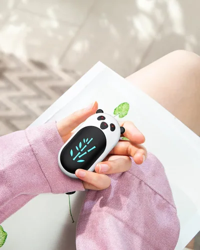 Miniatura 7 de Calentadores de manos recargables, paquete de 2, calentador de manos eléctrico de 6000 mAh, reutilizable, 20 horas de calentamiento de bolsillo