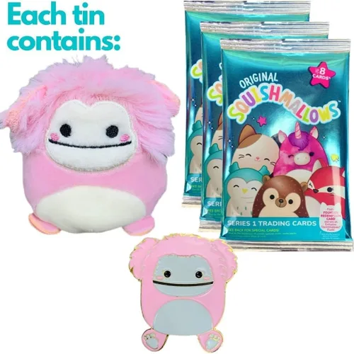 Miniatura 2 de Squishmallows Juego de lata oficial de Kellytoy Coleccionista con pin exclusivo de Micromallow y cajas comerciales, elige tu favorito