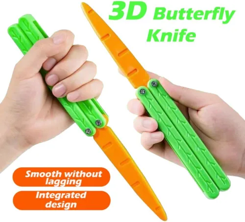 Miniatura 4 de LIYYA Cuchillo de mariposa para adultos, juguete de plástico EDC Fidget Juguetes sensoriales para aliviar la ansiedad y el estrés