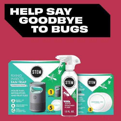 Miniatura 7 de STEM Mata hormigas, cucarachas y moscas: aerosol para insectos de ingredientes activos a base de plantas, insecticida botánico