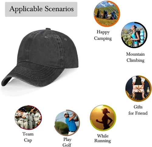 Miniatura 4 de PLUANCEKN Gorra de béisbol de hombre viejo con sombreros de mezclilla de guitarra, sombreros de camionero ajustables, gorra de regalo para papá