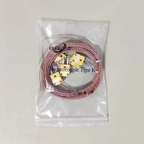 Miniatura 5 de 5 piezas de paquete de alta precisión K tipo mini-conector termopar sensor de sonda de temperatura, 1 metro de largo Rango de medición -50°C~482°C