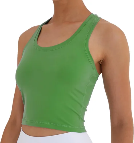 Miniatura 2 de Camiseta corta sin mangas con espalda cruzada para mujer, para correr, entrenamiento, yoga