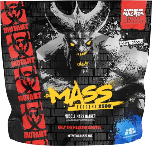 Mutant Mass Extreme Gainer - Proteína de suero en polvo - Construye tamaño muscular y fuerza - Calorías limpias de alta densidad (helado de