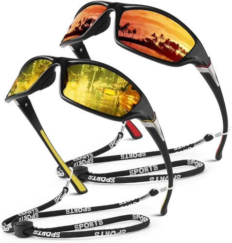 Miniatura 24 de WEAROYO - Gafas de sol polarizadas deportivas para hombres y mujeres, gafas de pesca y conducción rectangulares, protección UV400 Marco C