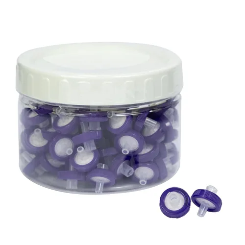 Miniatura 8 de Filtros de jeringa PVDF Filtración hidrofílica 0.45um micrones Tamaño de poro 0.984 in Diámetro de membrana Disco de membrana PVDF de laboratorio