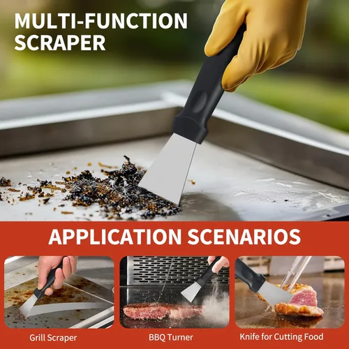 Miniatura 2 de Ladrillo de piedra de limpieza de plancha, paquete de 5 con mango ergonómico, bloque de piedra pómez natural para piedra negra, plancha superior Gris