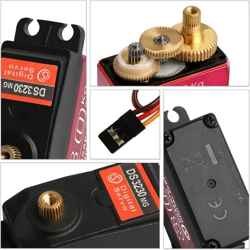 Miniatura 5 de Paquete de 55.1 lbs Servo Digital de alto par de torsión completo engranaje de metal impermeable para RC Car Crawler Robot Control ángulo 180°