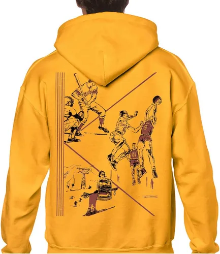 Miniatura 2 de Pop-Culture Retro Vintage Carpeta GOLD 70's-80s Nostalgia Front and Back Graphics Sudadera de forro polar para hombre