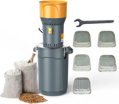 Molinillo eléctrico de grano de 1000 W, 110 V, 25 L/6.6 galones, molinillo de grano de alta velocidad, molino de grano de trigo, máquina