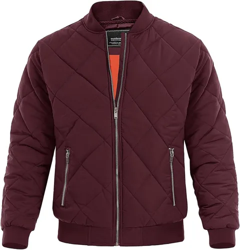 Miniatura 9 de MAGNIVIT Chaqueta bomber para hombre, chaqueta acolchada para invierno y otoño, abrigos acolchados cálidos