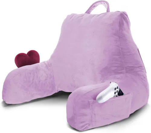 Miniatura 24 de Nestl Almohada de lectura para niños y adolescentes con espuma viscoelástica triturada, almohadas de respaldo para leer, ver y jugar, uso