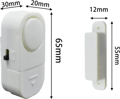 Miniatura 7 de Paquete de 12 alarmas de seguridad inalámbricas para ventana/puerta, sensor magnético, alarma de alerta antirrobo para piscina, súper fuertes