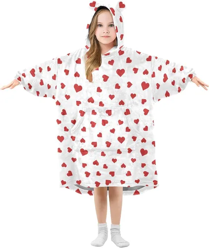 Miniatura 9 de Mantas portátiles para niños, súper suaves, cálidas y acogedoras, sudadera con capucha de gran tamaño, regalos para niños de 3 a 14 años, niñas