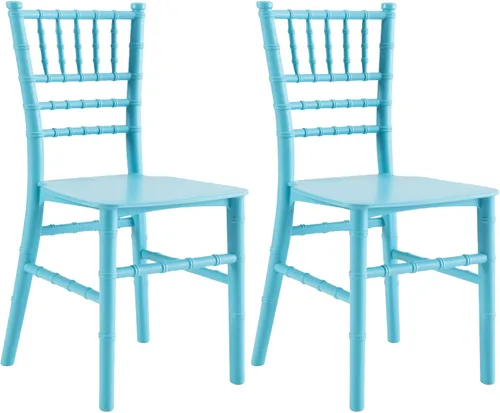 Miniatura 11 de JOON Paquete de 2 sillas Tiffany Chiavari para niños, 25 x 13 x 14.5 pulgadas, policarbonato, altura del asiento de 12.75 pulgadas, diseño elegante