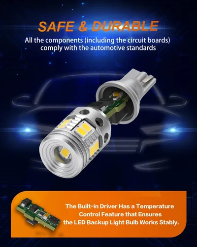 Miniatura 3 de Bombilla LED 921 de marcha atrás, lámpara de respaldo súper brillante 912 automotriz W16W Pickup Truck 6000K blanco Can-bus libre de errores T15