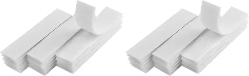 Miniatura 11 de Melsan - Cinta adhesiva cuadrada de velcro, cierre adhesivo para interiores y exteriores en lugar de agujeros y tornillos, tiras de montaje Blanco