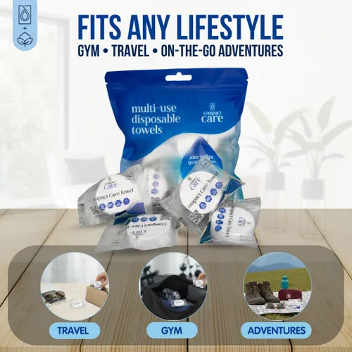 Miniatura 8 de Toallas comprimidas medianas (12 piezas) – Toallas de viaje expandibles para camping, senderismo, gimnasio, bebé, supervivencia y uso de emergencia