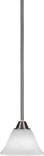 Miniatura 198 de Toltec Lighting Paramount - Mini colgante de 1 luz en acabado negro mate con cristal de arte perla de 7 pulgadas y estilo negro