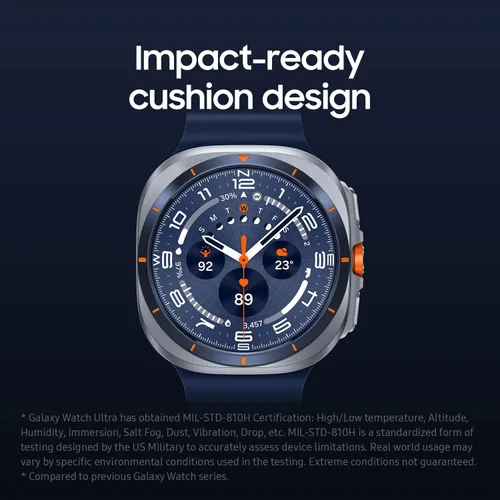 Miniatura 6 de Samsung Galaxy Watch Ultra Smartwatch - 2025 Version, 47mm, Titanium Blue, LTE (CAD Version & Warranty) - Durable Titanium Cover, Cushion Design