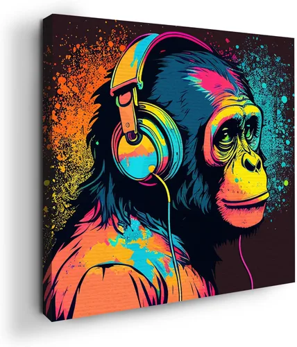 Miniatura 11 de Mavis Print - Lienzo decorativo para pared con diseño de conejo/conejo, 36 x 36 pulgadas, decoración de pared de animales impresos en HD y marco