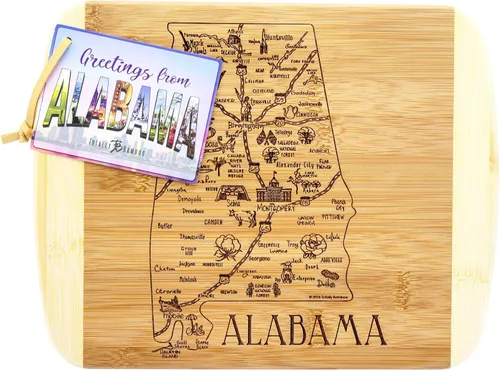 Miniatura 6 de Totally Bamboo A Slice of Life Alabama State Tabla de servir y cortar, 11 x 8.75 pulgadas