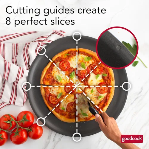 Miniatura 7 de GoodCook AirPerfect Sartén Antiadherente para Pizza de 16" – Sartén para Pizza para Horno, Sartén Redonda Perforada para Pizza, Sartén para Hornear
