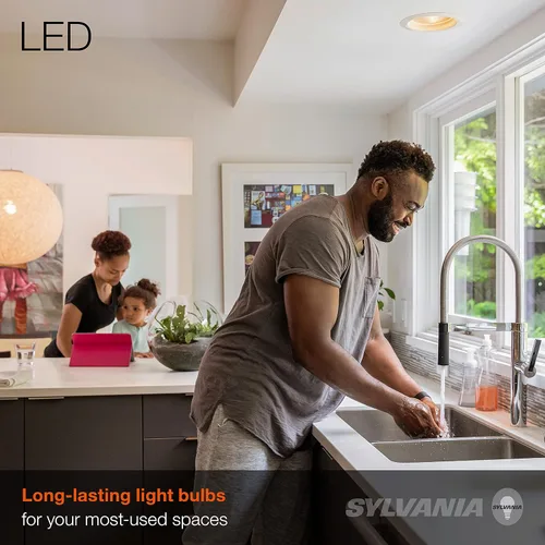 Miniatura 4 de Sylvania - Bombilla LED Flood BR30, equivalente a 65 W, eficiente 9 W, base media, regulable, 2700 K, blanco suave, 1 paquete (40460)