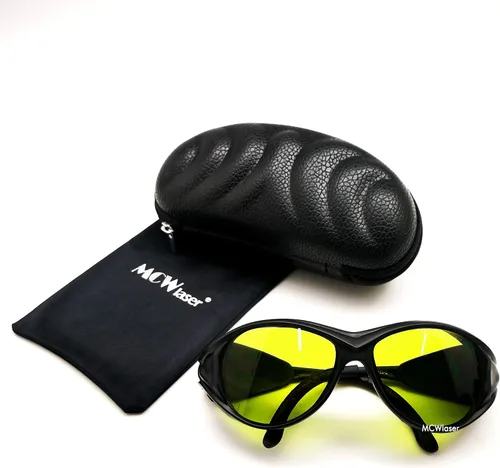 MCWlaser Gafas de seguridad láser para 190-440 y 780-900nm, 900-1100nm, 10600nm típico para 355nm 405nm 808nm 980nm 1064nm 10600nm EP-17 estilo 2