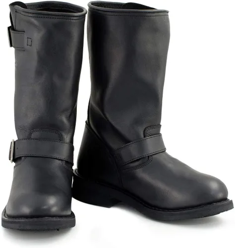 Miniatura 4 de Xelement 1440 - Botas de cuero para motocicleta de ingeniero negro (ancho y regular ancho)