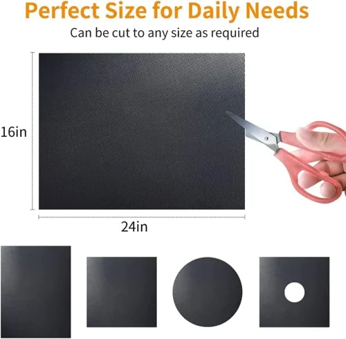 Miniatura 5 de Revestimientos de horno para la parte inferior del horno, paquete de 3 forros de horno antiadherentes grandes de 17 x 25 pulgadas de grosor
