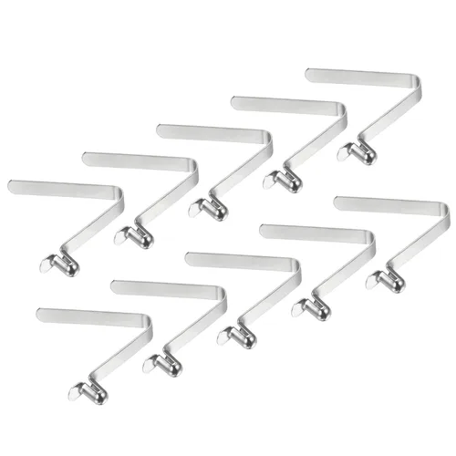 Miniatura 20 de PATIKIL Broches de paleta de kayak de 0.197 x 0.118 in, paquete de 10 clips de acero en forma de V de un solo pasador, clips de resorte, tubo