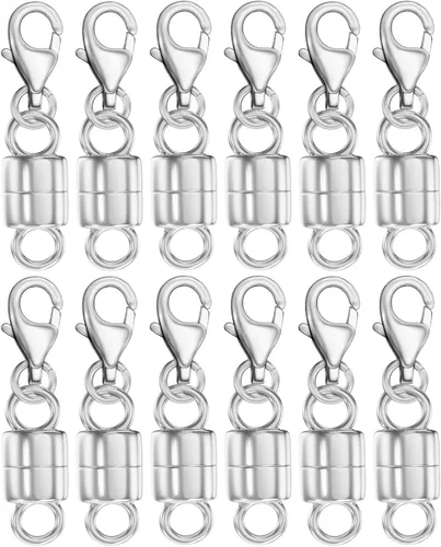Miniatura 14 de Dailyacc Collar magnético de langosta Cierres y cierres de seguridad de oro de 14 quilates y plata convertidores de joyería para pulseras y extensor